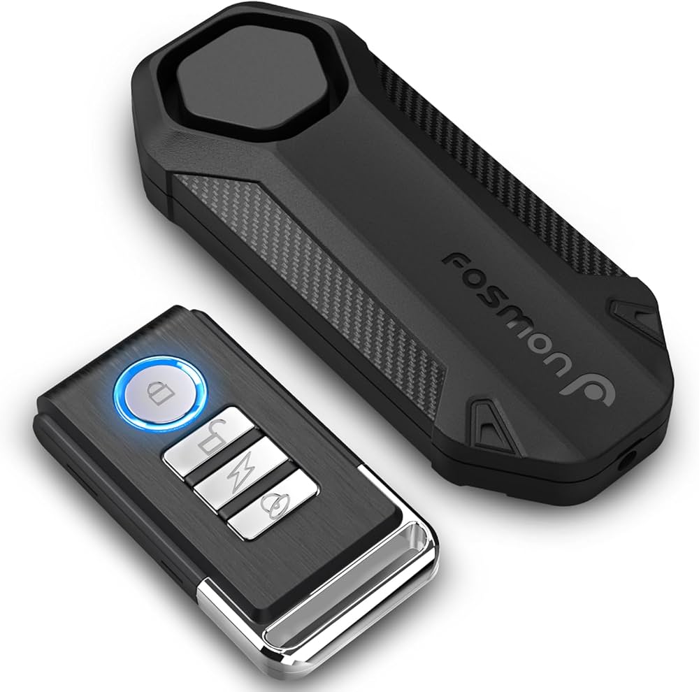 antifurto-bici-elettrica-851fmo-1.jpg Fosmon Allarme antifurto wireless per bicicletta, con telecomando, impermeabile, a batteria, super forte, 113 dB, allarme di sicurezza per bicicletta, moto, scooter e bici elettrica : Amazon.it: Auto e Moto - immagine 1