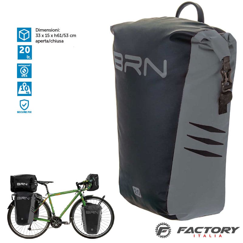borsa-da-bici-725wve-1.jpg Borsa bici da viaggio BRN Himalaya 10 litri grigia Factoryitalia.com - immagine 1