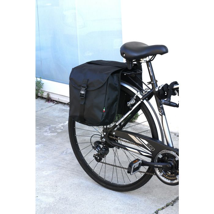borsa-da-bici-753xtw-1.jpg Doppia Borsa Posteriore al Portapacchi bici Nera Alta visibilità City e Bike - immagine 1