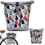 Borsa da bicicletta Portapacchi in tela cerata impermeabile Borsa da bicicletta per donna Borse laterali per bici Velo Accessori per biciclette Design Peras Etsy Italia