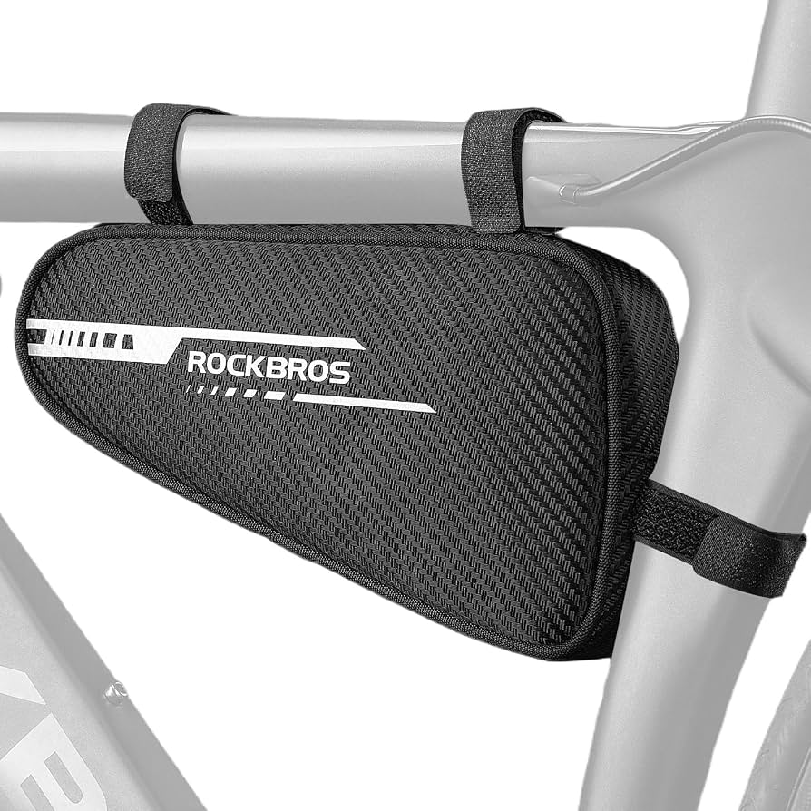 borsa-telaio-bici-448aub-1.jpg ROCKBROS Borsa da Telaio Bici 1,2L Triangolo Design Ergonomico | con Strisce Riflettenti, Grande Capacità, Borsa Triangolare Bicicletta Tubo Centrale per Bici da Corsa MTB : Amazon.it: Sport e tempo libero - immagine 1