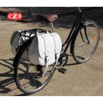 BANDO Borsa Laterale Universale per Bici Retro Vintage Classica colore bianco