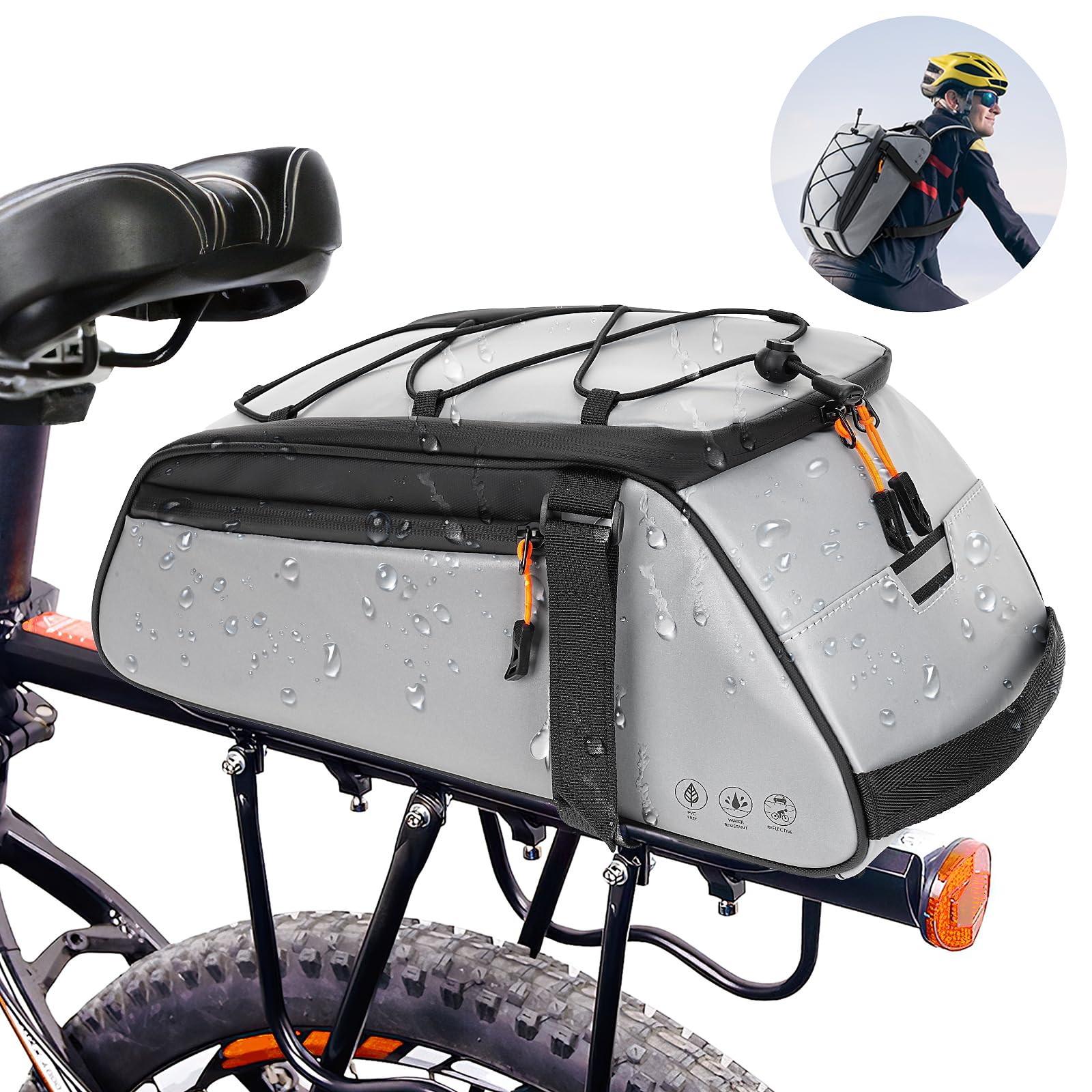 borse-per-bicicletta-464ana-1.jpg Byjogger Borsa Laterale per Bici 10L Borse Portapacchi Posteriori per Ciclismo Zaino Borsa Laterale per Biciclette Borsa per Bici Completamente Riflettente Impermeabile Accessori per Biciclette : Amazon.it: Sport e tempo libero - immagine 1