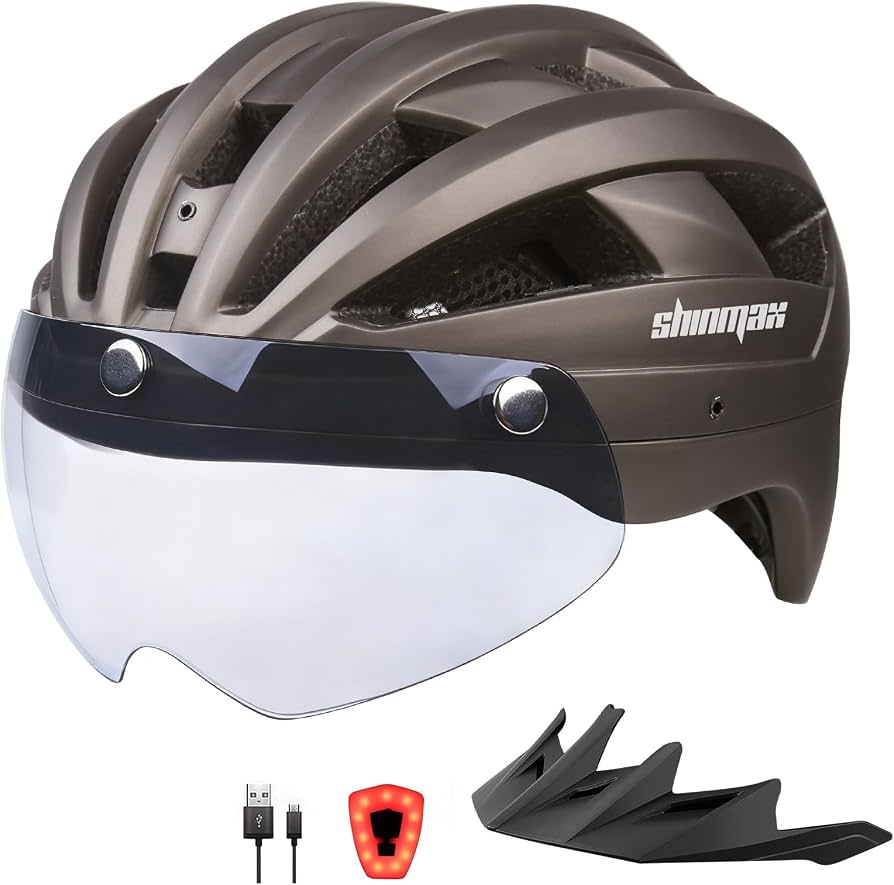 casco-ciclismo-strada-108tvq-1.jpg Shinmax Casco Bici Strada Sicurezza Stradale CPSC Casco da Arrampicata Standard/Regolabile Sicurezza e Visiera Rimovibile e Occhiali da Montagna magnetici per Uomini e Donne Adulti : Amazon.it: Sport e tempo libero - immagine 1
