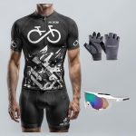 HECLOK Abbigliamento Ciclismo Set Manica Corta Tuta Ciclismo Uomo Completo Ciclismo Estivo Per Bici Da MTB, Con Pantaloncini Imbottiti in Gel Traspirante e Ad Asciugatura Rapida (Set 1,x s) : Amazon.it: Moda