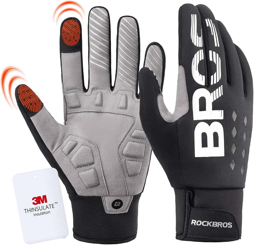 guanti-bici-invernali-591tpy-1.jpg ROCKBROS Guanti Termici Invernali da Uomo e Donna, Guanti Bici Touch Screen per Corsa, Ciclismo, Arrampicata, Escursionismo, Sciare, Attività All'aperto : Amazon.it: Moda - immagine 1