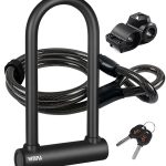 Lucchetto a U per bici, lucchetto per bicicletta antitaglio con cavo flessibile da 1,2 m e staffa di montaggio, alta sicurezza per bicicletta, scooter elettrico e moto : Amazon.it: Sport e tempo libero