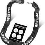 GRIFEMA GAK1201 9 Lucchetto antifurto per bicicletta, lucchetto a catena con combinazione a 5 cifre per biciclette, motociclette, scooter, 90 cm, nero : Amazon.it: Sport e tempo libero