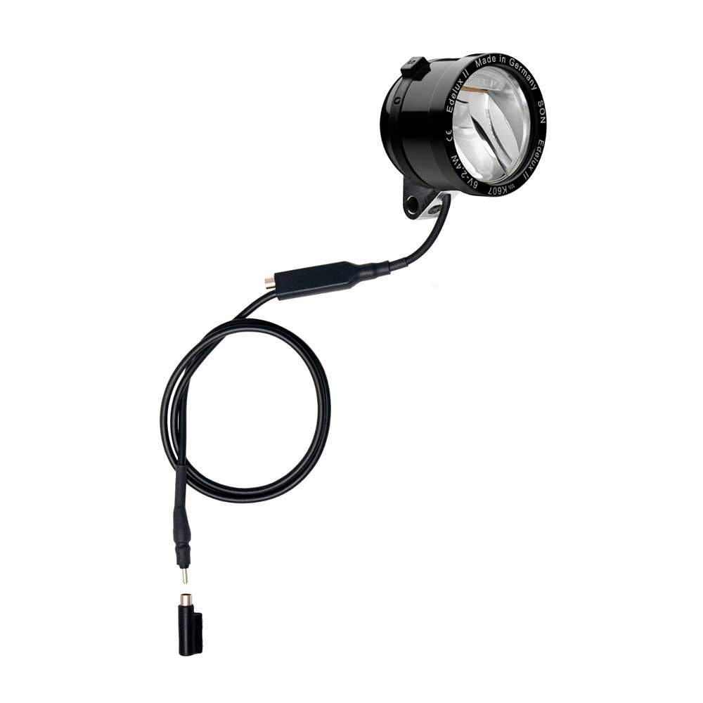 luce-anteriore-per-bici-097rpb-1.jpg Luce bici led anteriore per dinamo Edelux II con cavo e connettore coassiale | Mognetti Bike - immagine 1