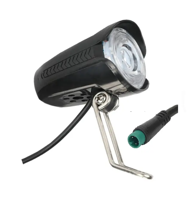 luce-anteriore-per-bici-197lut.webp LED Frontale anteriore Lampada Luce faro Bici e clacson Bike bici 36/48V per cavo waterproof - immagine 1