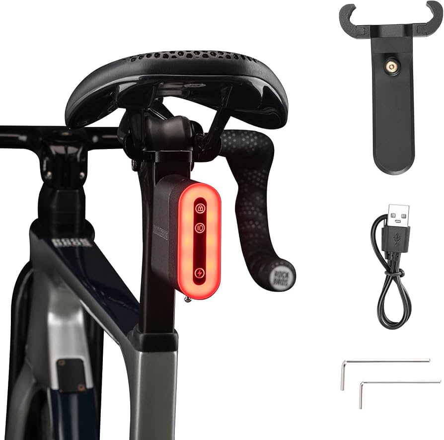 luce-posteriore-bdc-590izp-1.jpg ROCKBROS Luce Posteriore Bici Intelligente Lucchetto Bluetooth 2 in 1, Impermeabile e Sensore Smart per MTB, Bici da Corsa, Gravel, Ebike e da Strada : Amazon.it: Sport e tempo libero - immagine 1