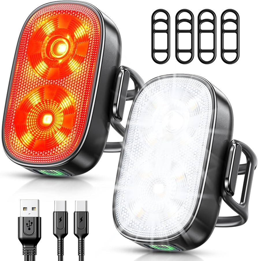luci-bici-ricaricabili-usb-267ltm-1.jpg ISEYOU Ultra Slim Luci Bicicletta Led, Ricaricabili USB C Luci Bici, 5+6 Modalità di Illuminazione & Impermeabili IP65, Super Luminosi Set Luce Bicicletta Anteriori e Posteriori per Ciclismo Moto : Amazon.it: Sport e tempo - immagine 1