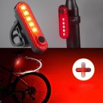 Set luci per bicicletta LED ricaricabile USB Luce anteriore e posteriore