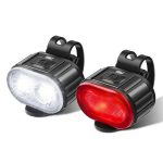 Set luci bici anteriore e posteriore 200 e 50 lumen