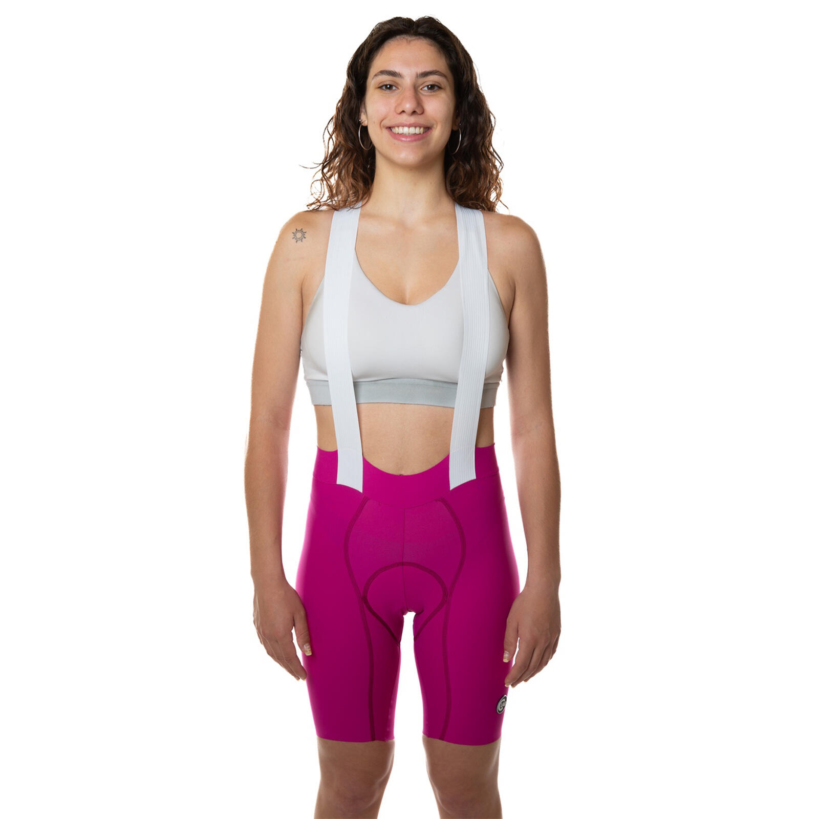 pantaloncino-da-ciclismo-361xry-1.jpg Pantaloncini da ciclismo donna OTTIMO Fucsia - immagine 1