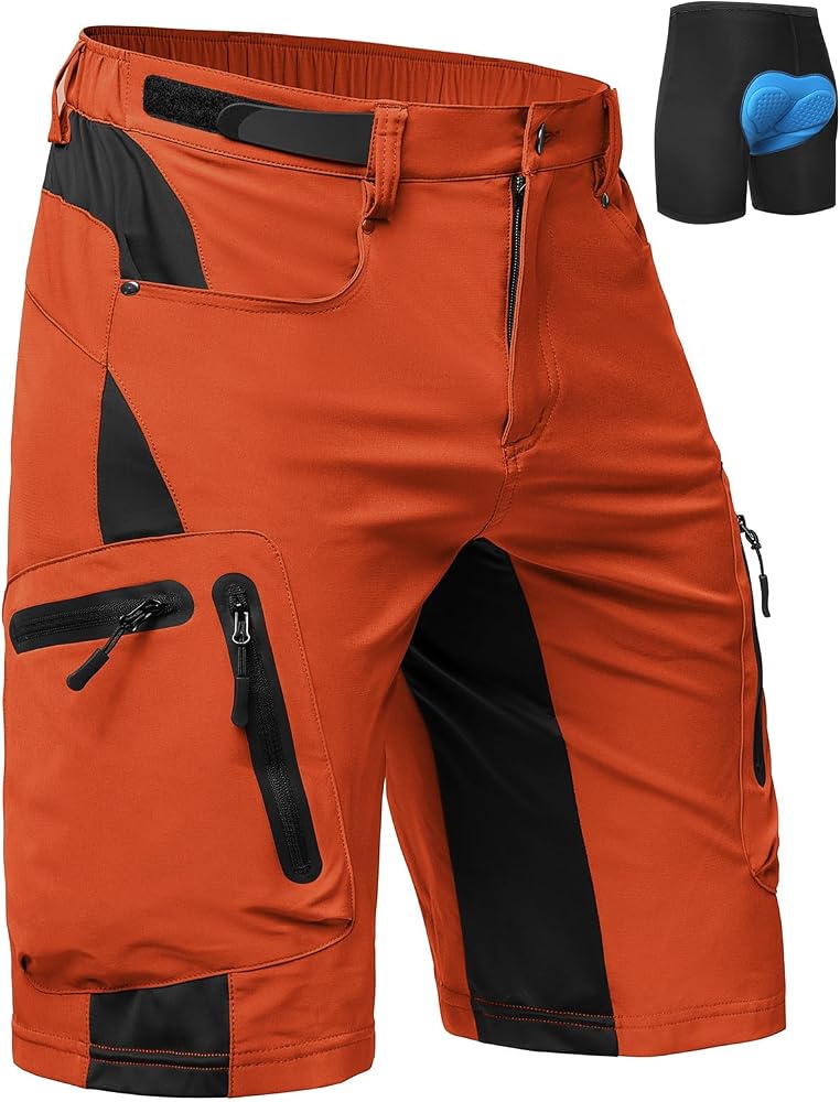 pantaloni-mtb-con-fondello-890ezv-1.jpg Cycorld Pantaloni MTB Uomo – Pantaloni da Ciclismo con Fondello 4D, Arancione Rosso, S : Amazon.it: Moda - immagine 1