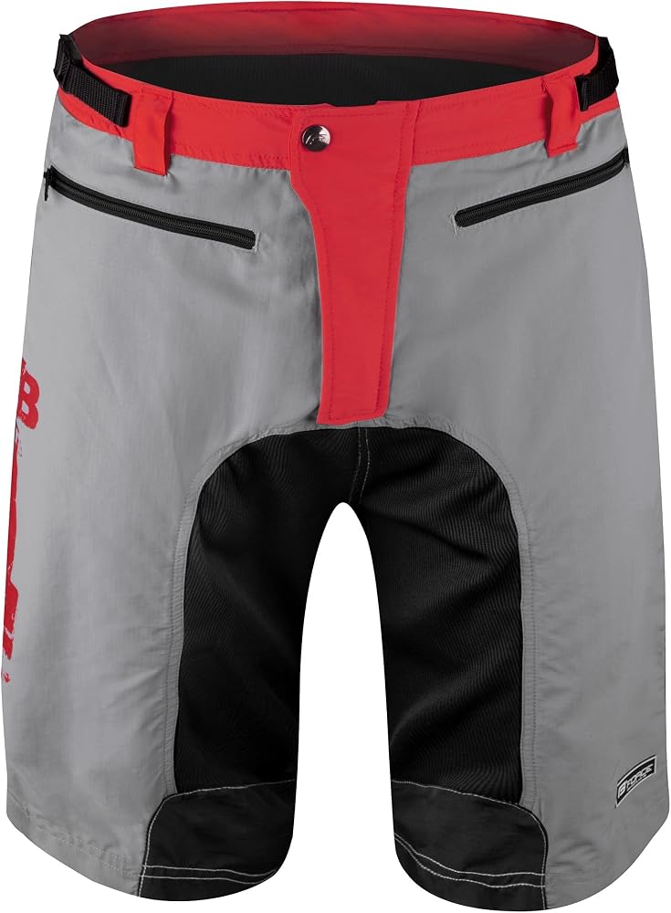 pantaloni-mtb-con-fondello-994tli-1.jpg Force, pantaloni corti da bicicletta, MTB 11, super vestibilità, Grigio Nero Rosso , S : Amazon.it: Moda - immagine 1