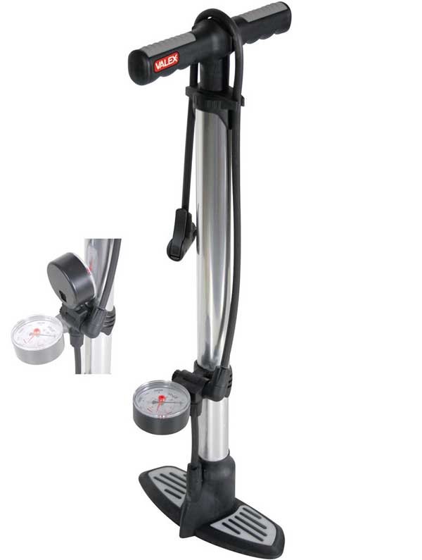 pompa-per-bicicletta-976ncs-1.jpg Pompa per bici in alluminio con manometro 1372031 VALEX - immagine 1