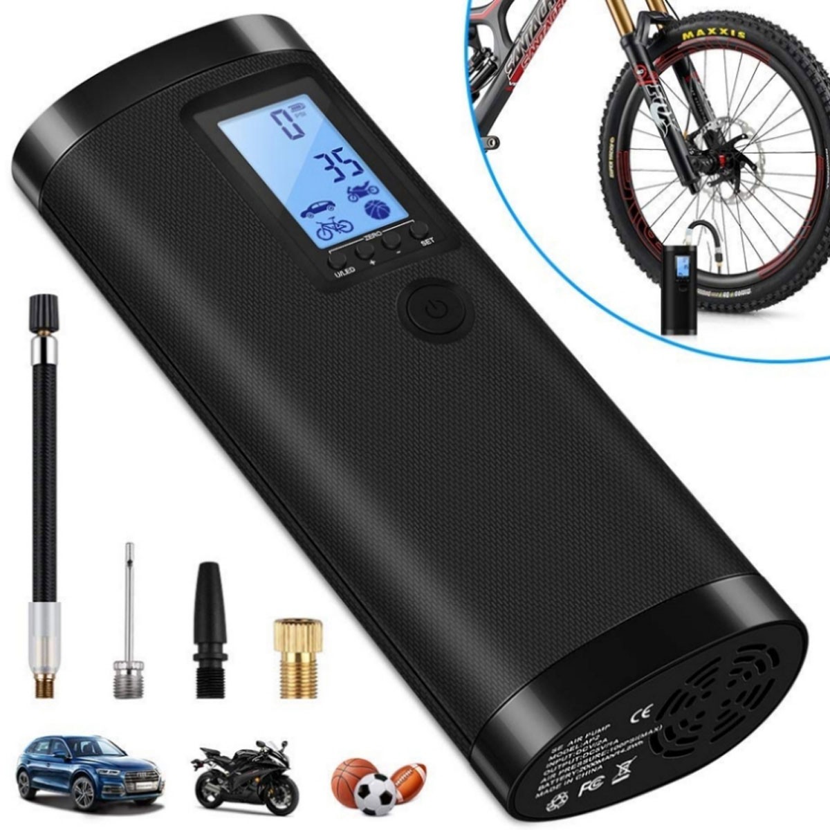 pompe-elettriche-per-bici-538zoa-1.jpg Pompa elettrica Universale Power Bank 2000mAh Ricarica USB - immagine 1