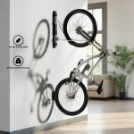 Wiltec Portabici da muro 11,8 x 63,8 x 58,3 cm, fino a 35 kg, supporto universale per bicicletta regolabile in altezza, supporto pieghevole con ...