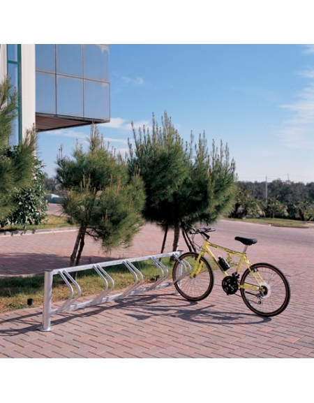 portabiciclette-da-terra-003qym-1.jpg Portabici rastrelliera per bicicletta da terra a cinque posti in metallo acciaio zincato cm 220x30x56h dinaforniture.it - immagine 1