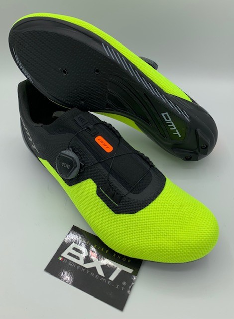scarpe-dmt-strada-614zmi-1.jpg DMT KR4 Scarpe Strada Nero/Giallo Fluo - immagine 1